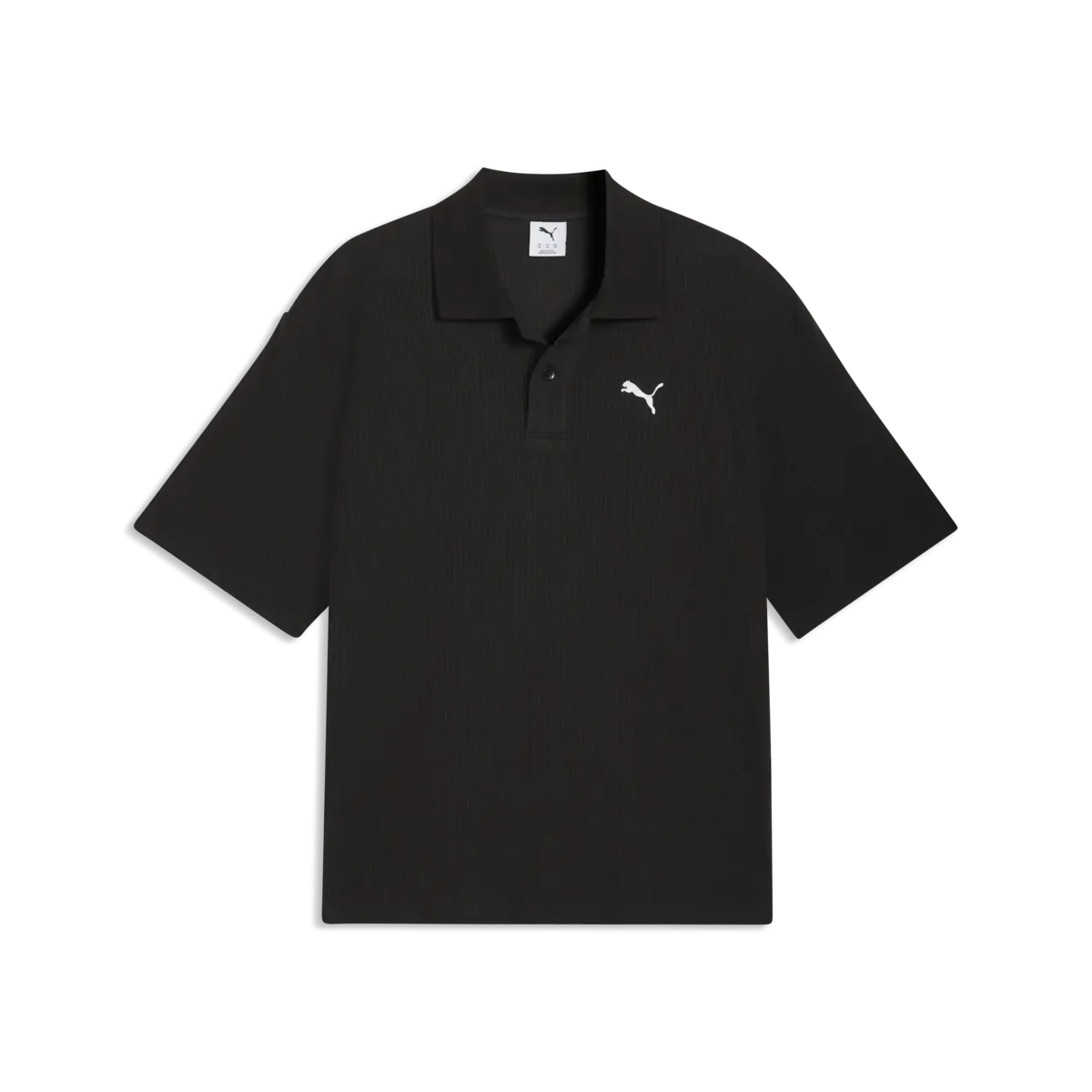 Puma WARDROBE ESS Boxy Polo Siyah Erkek Polo T-Shirt