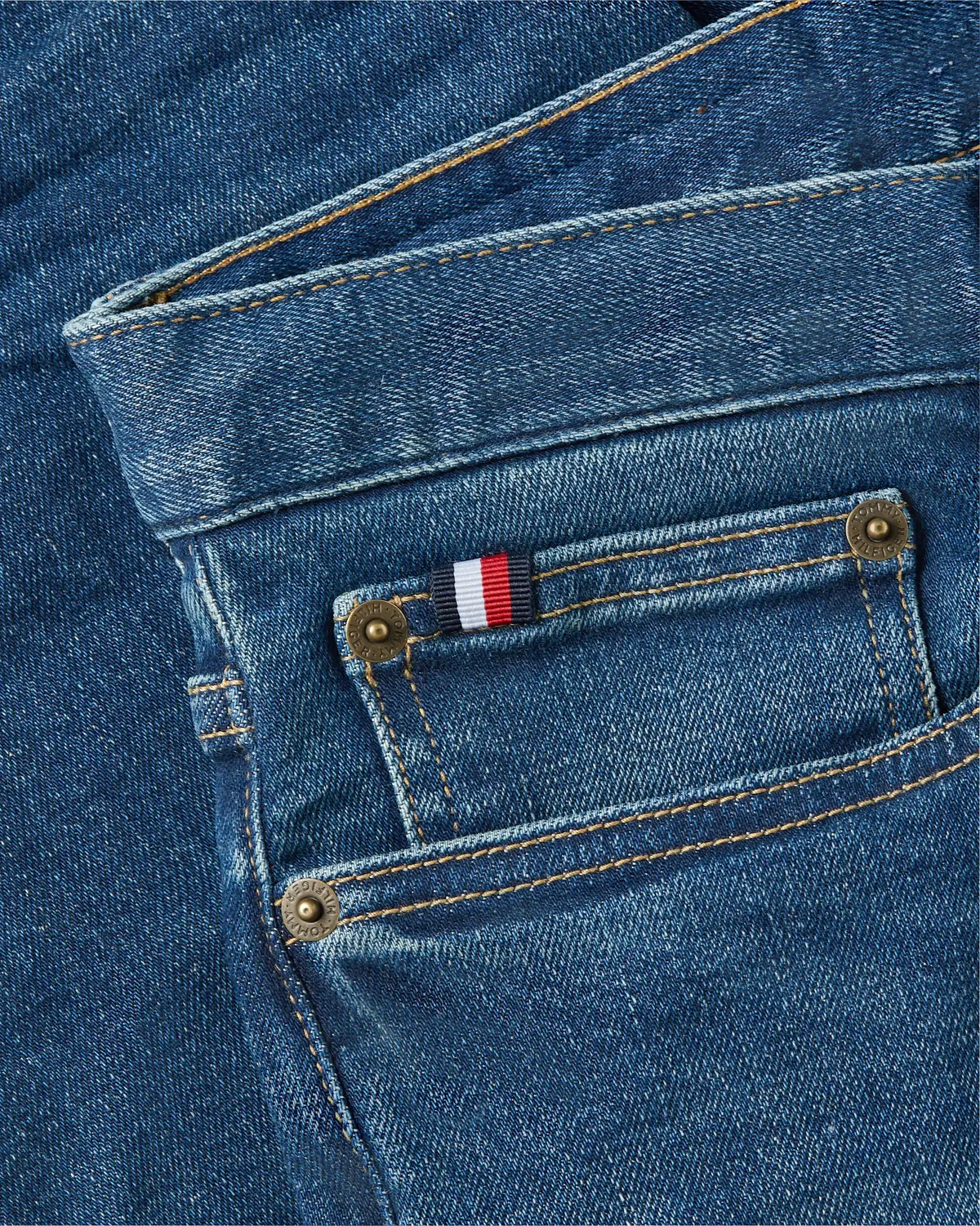 Tommy Hilfiger SLIM BLEECKER PSTR M, 1BA Mavi Erkek Jean Pantolon