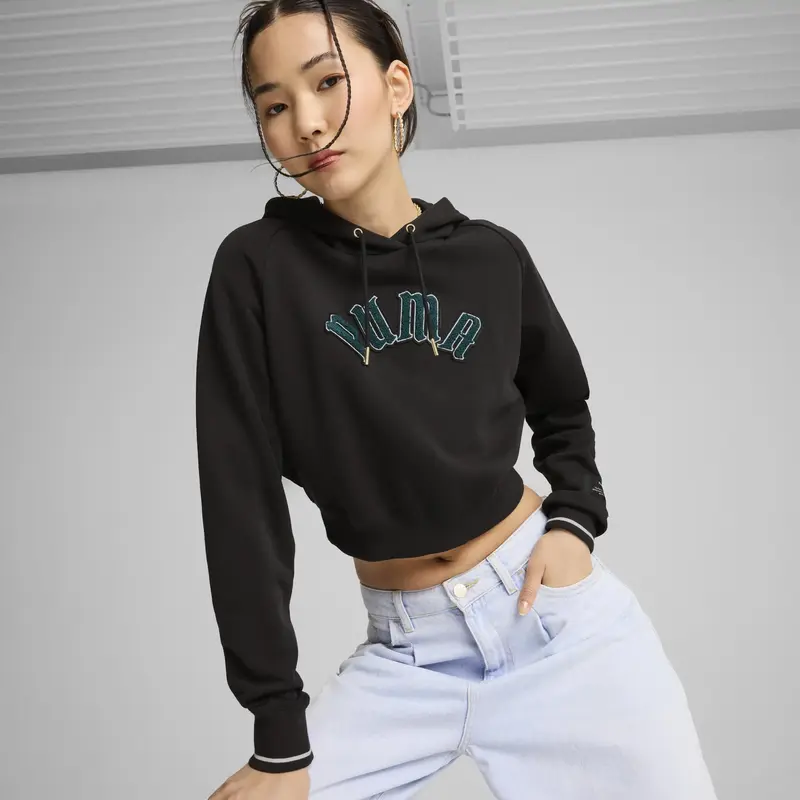 Puma CLASSICS Relaxed Hoodie Siyah Kadın Hoodie