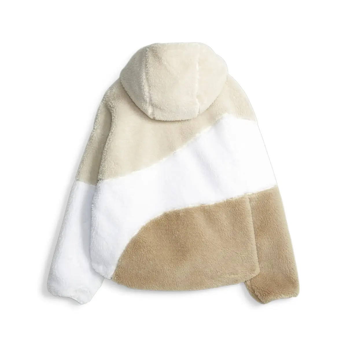 Puma Big Cat Hooded Kadın Bej Sherpa Ceket
