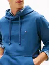 Tommy Hilfiger ESSENTIAL TERRY HOOD Erkek Turkuaz  Sweatshirt