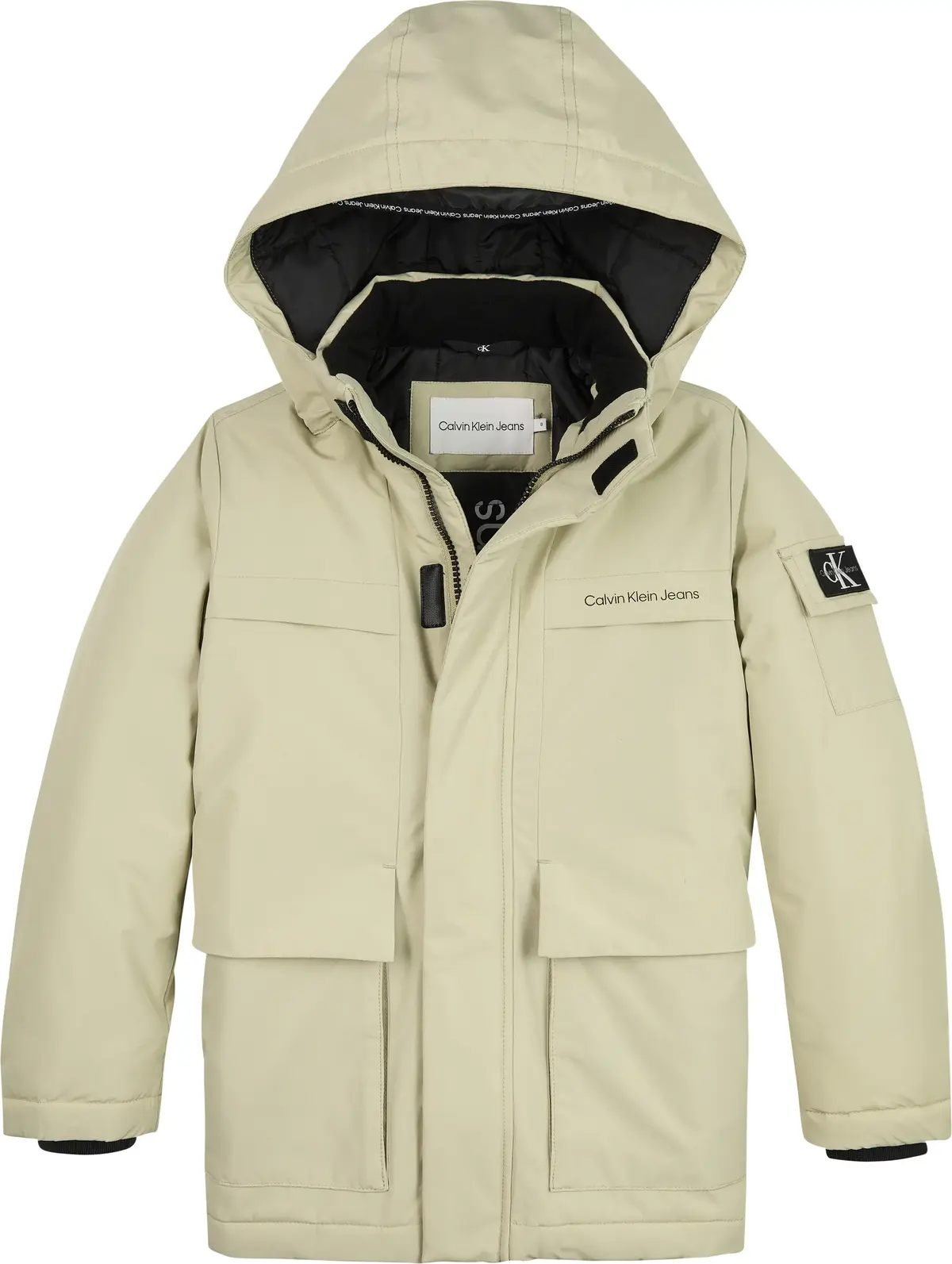 Calvin Klein BACK TO SCHOOL JACKE Erkek Krem Şişme Mont