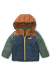 Puma Minicats Hooded Padded Jacket Kahverengi Erkek Çocuk Kapüşonlu Mont
