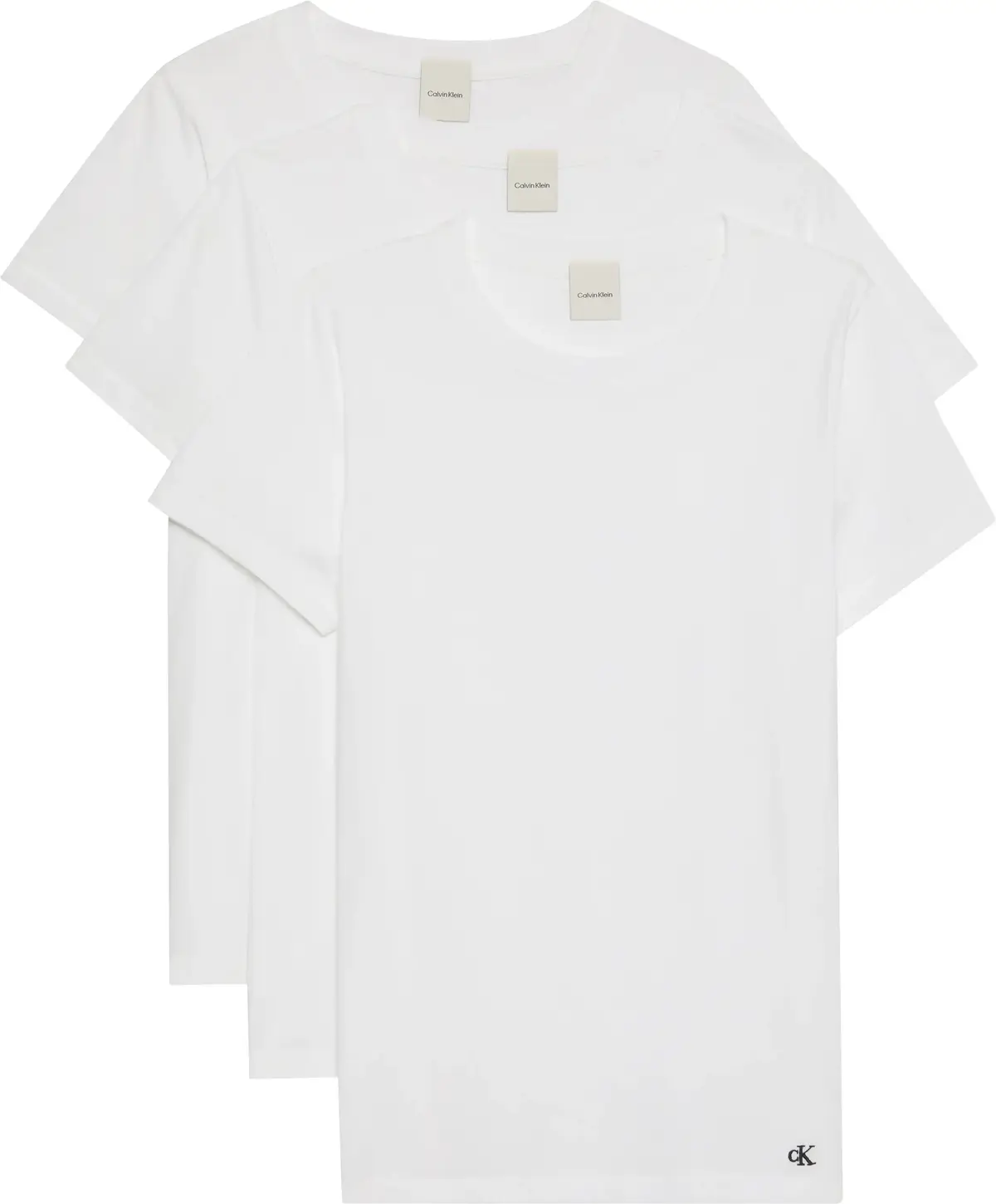 Calvin Klein COTTON TEE 3PK Beyaz Kadın T-Shirt