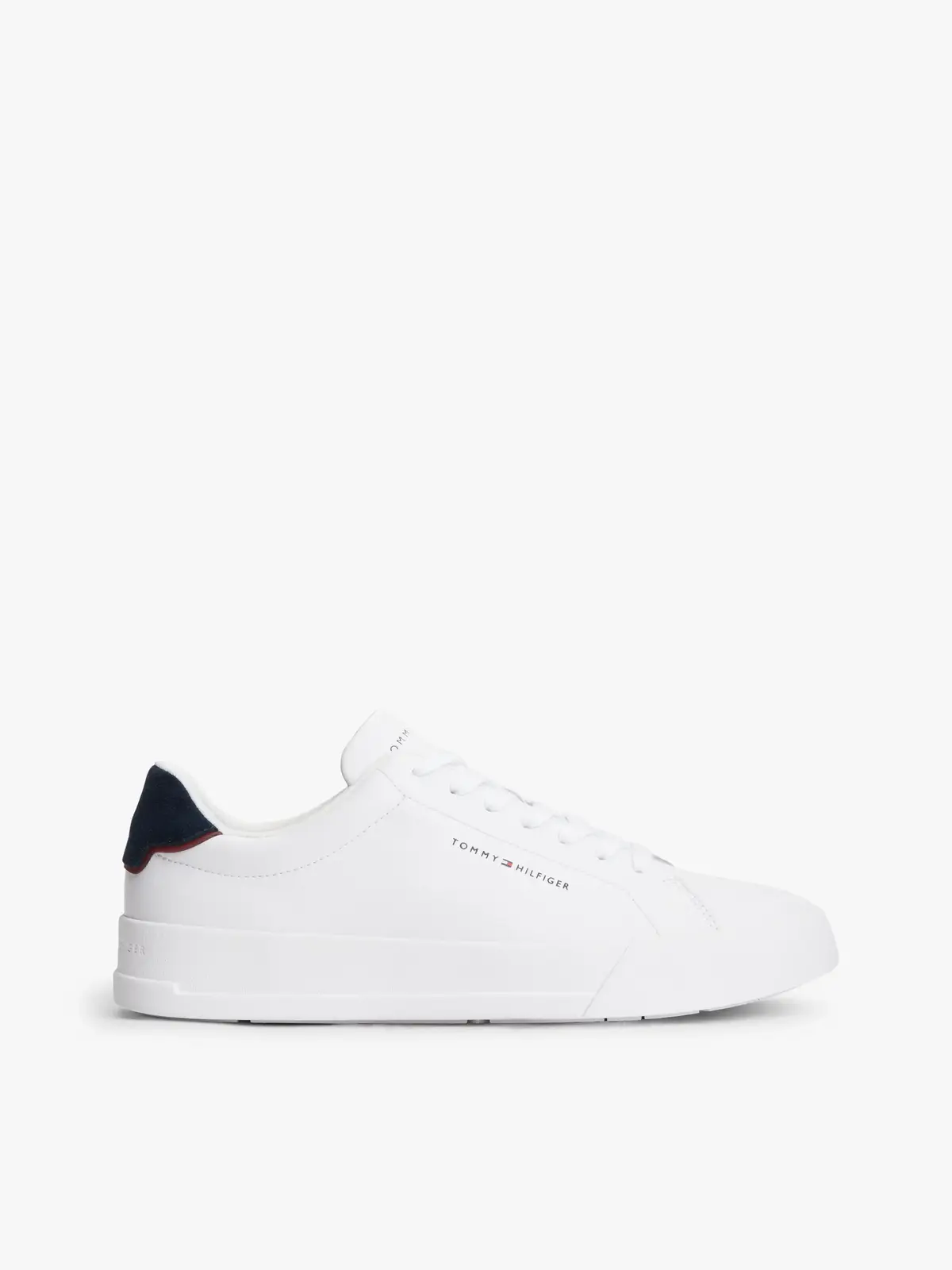 Tommy Hilfiger TH COURT LTH DETAIL, 0LD Beyaz Erkek Spor Ayakkabı & Sneaker
