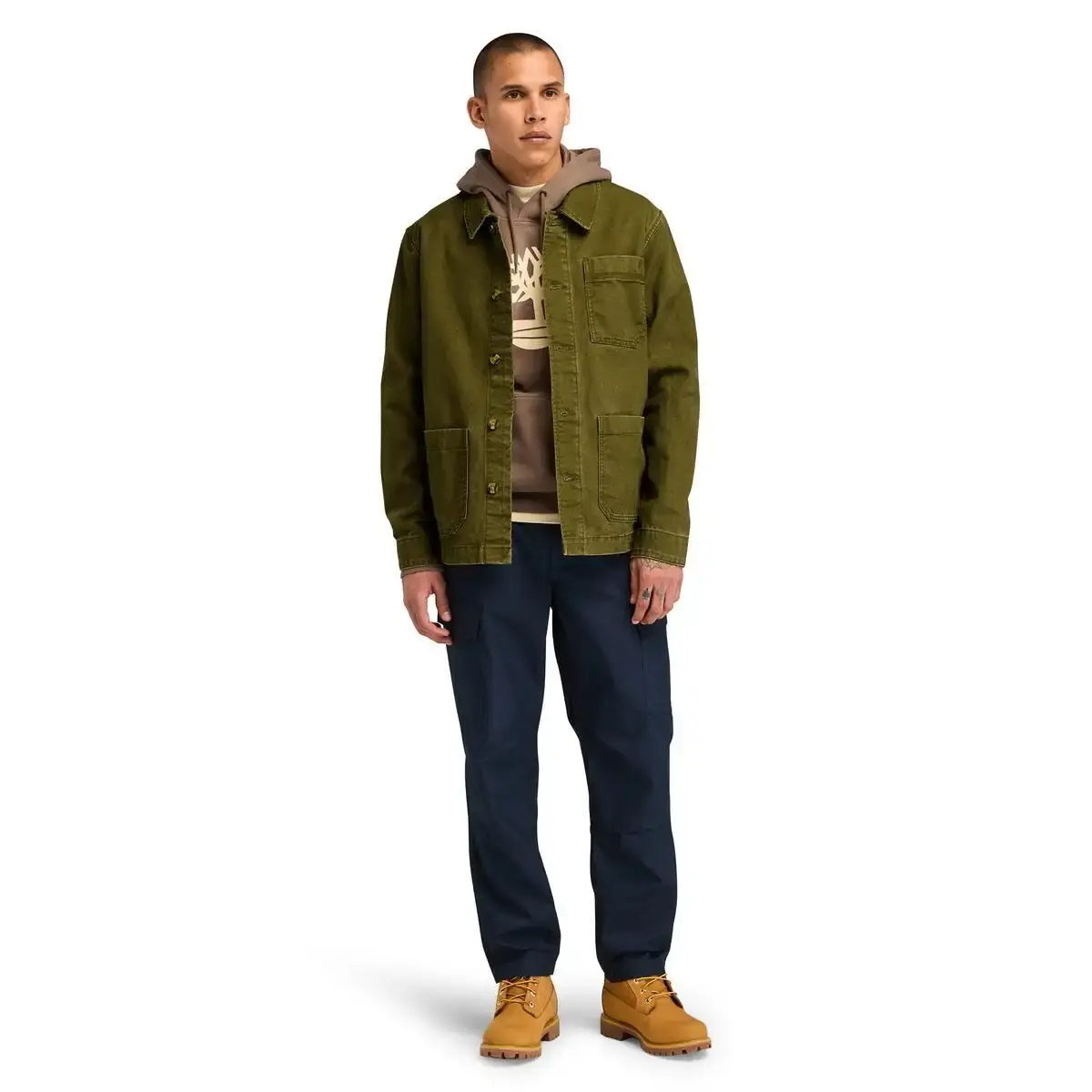Timberland KEMPSHIRE Washed Canvas Chore Jacket Yeşil Erkek Ceket & Fermuarlı Üst