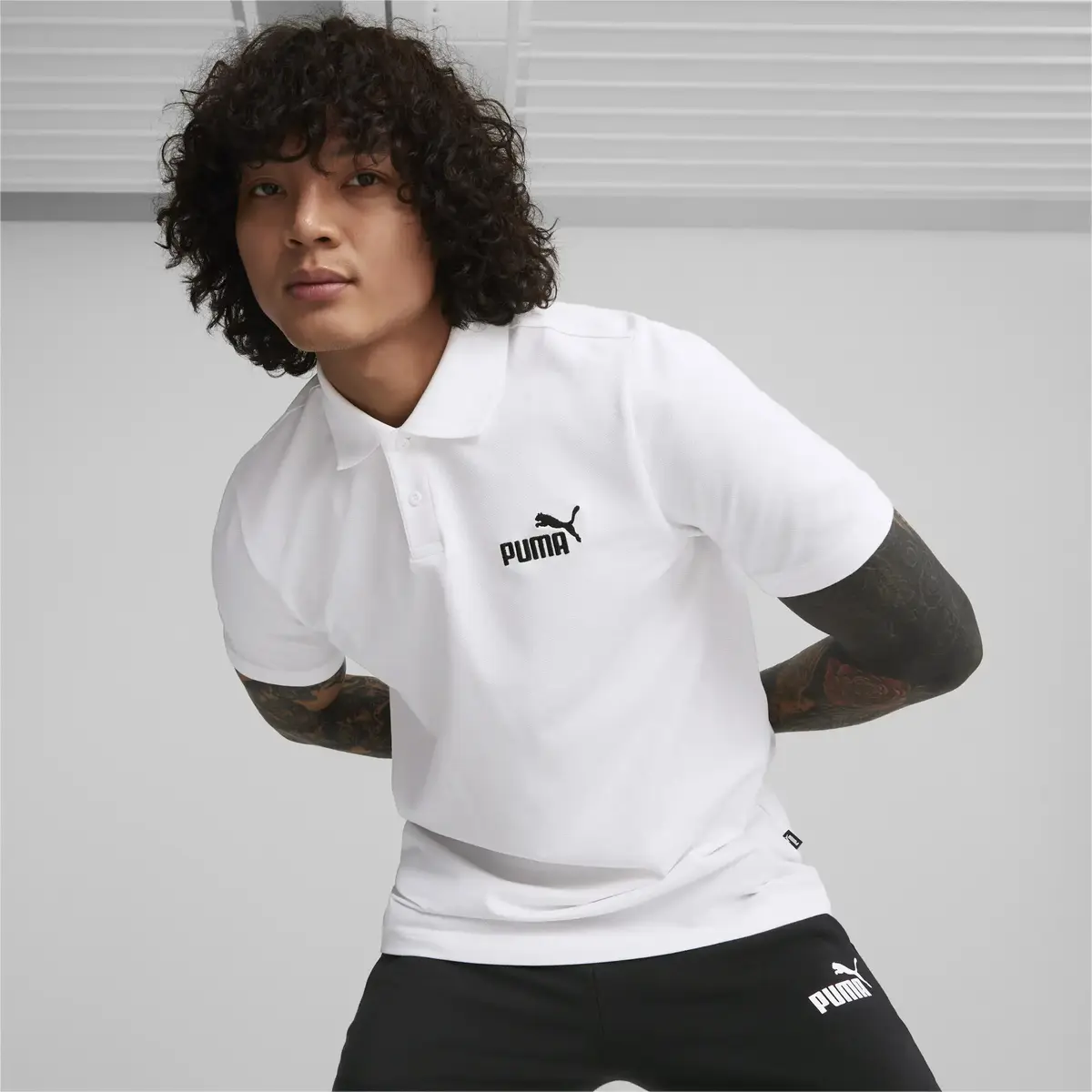 Puma ESS Pique Polo Beyaz Erkek Polo T-Shirt