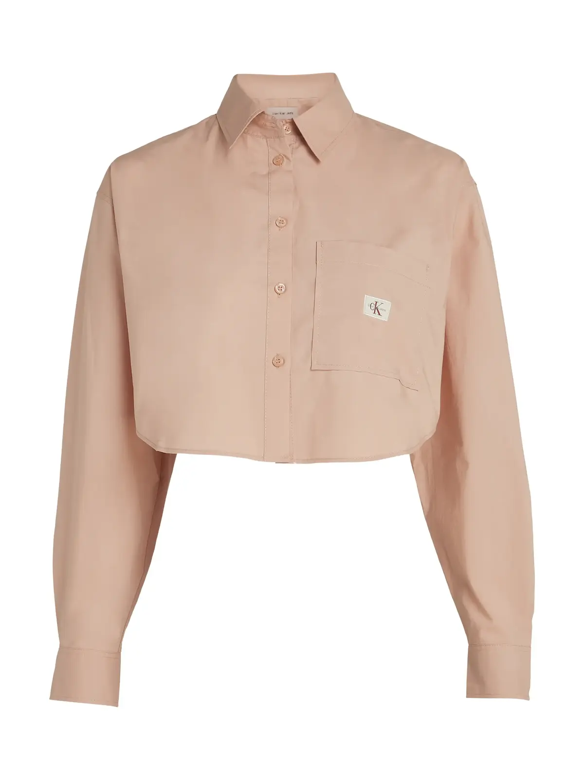 Calvin Klein WOVEN LABEL CROPPED, TGW Pembe Kadın Gömlek