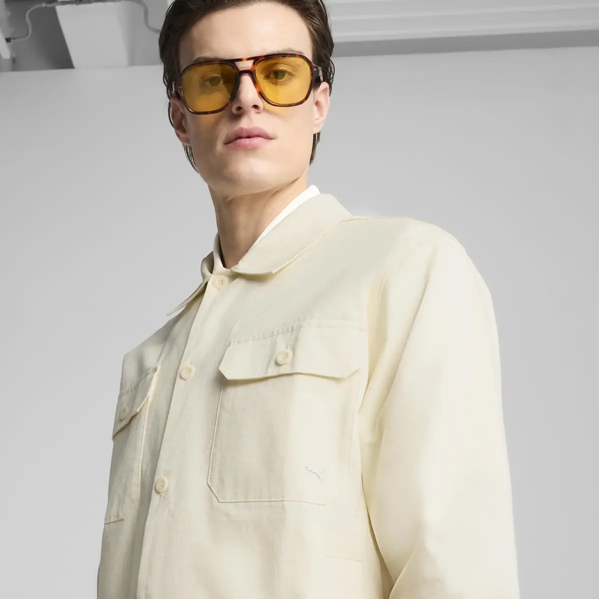 PUMA MMQ Ripstop Overshirt Bej Erkek Ceket