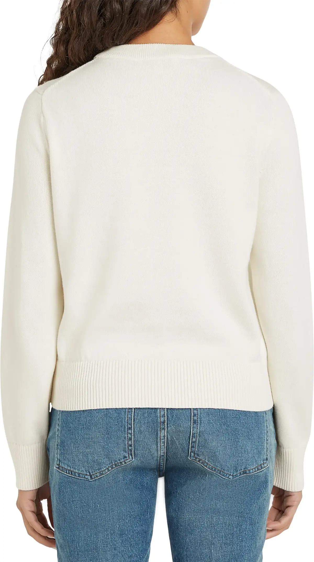 Tommy Hilfiger LOGO C-NECK SWEATER, Z00 Krem Kadın Sweatshirt