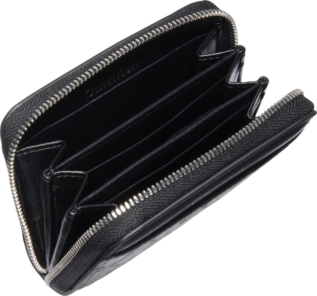 Calvin Klein EMBLEM AOP EMBOSSED ZIP AROUND Siyah Kadın Çanta & Cüzdan Calvin Klein EMBLEM AOP EMBOSSED ZIP AROUND Siyah Kadın Çanta & Cüzdan