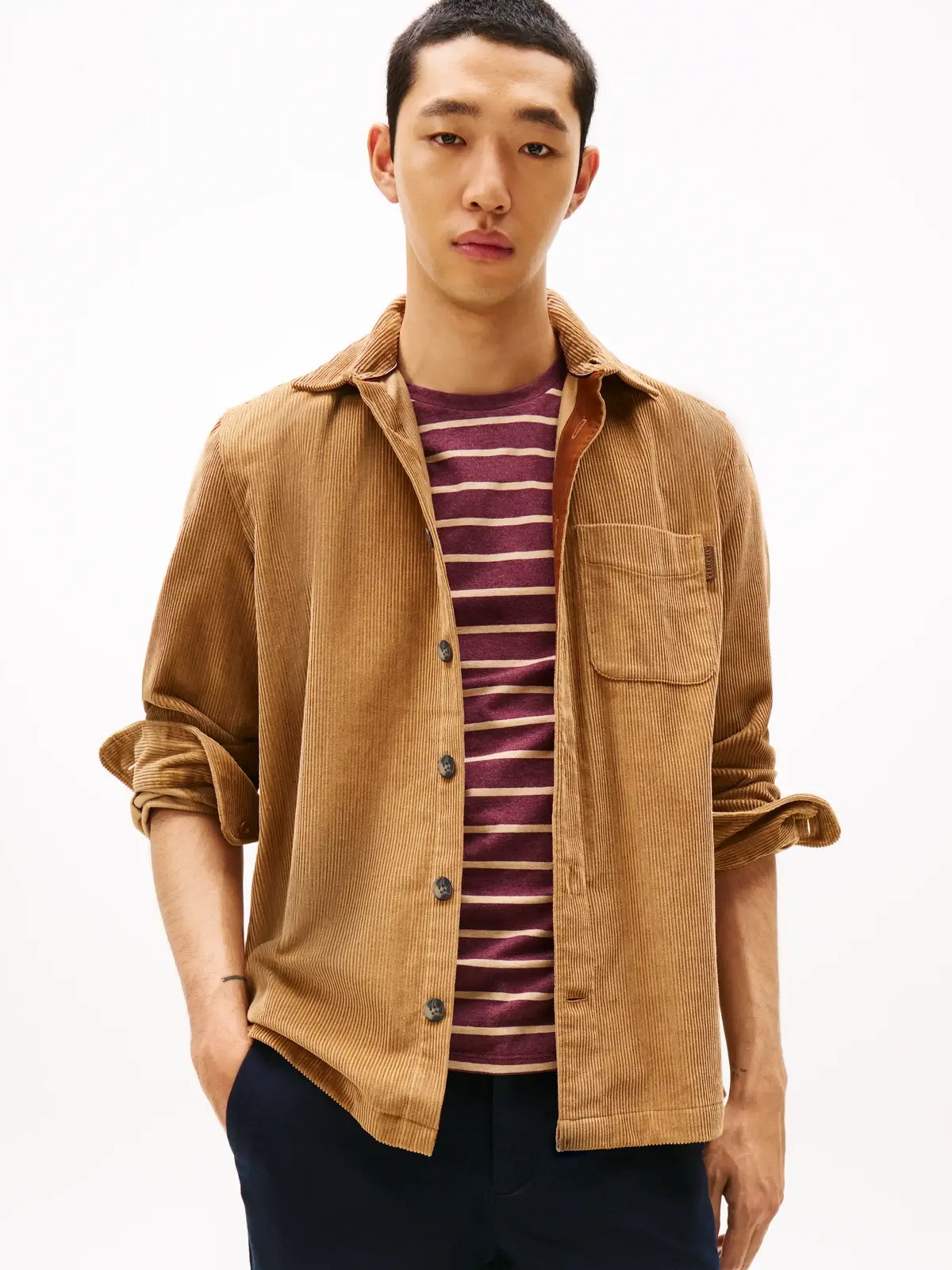 Tommy Hilfiger CORDUROY RLX OVERSHI, 0HD Kahverengi Erkek Ceket
