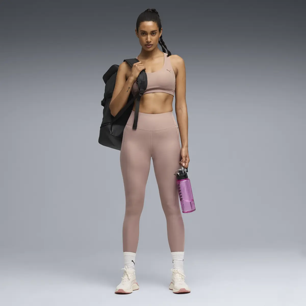 Puma W CLOUDSPUN TIGHT - HW FL Açık Kahve Kadın Tayt