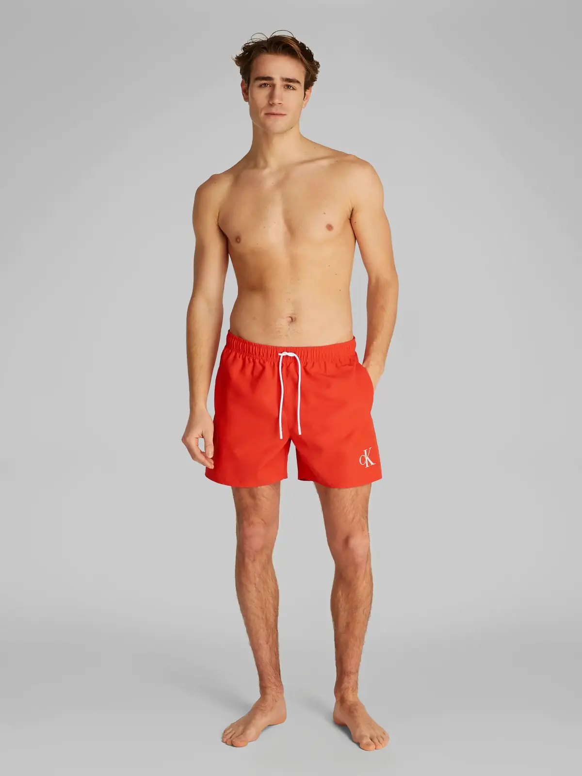 Calvin Klein MEDIUM DRAWSTRING, XM8 Kırmızı Erkek Mayo