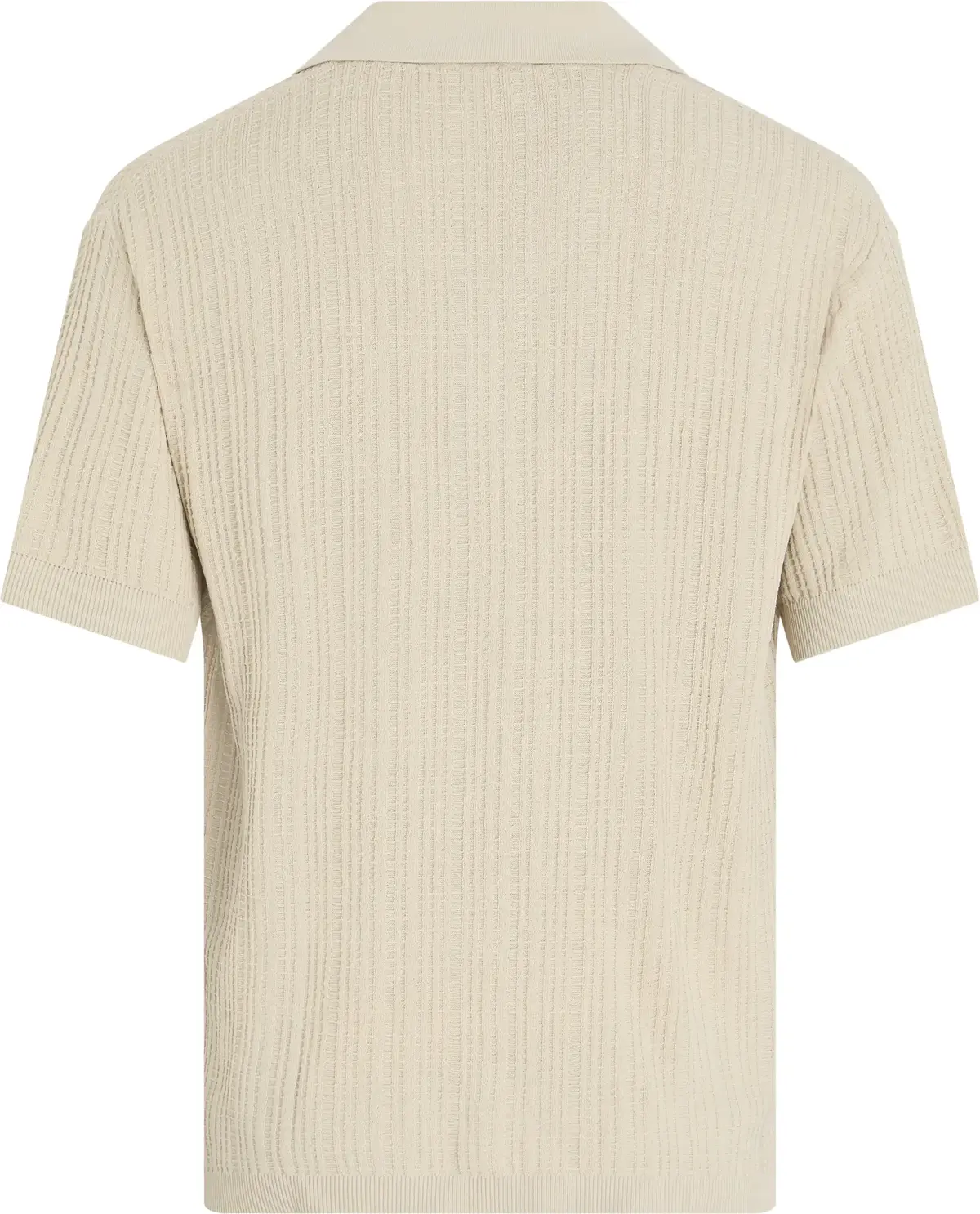 Calvin Klein OPEN KNIT POLO, PD7 Krem Erkek T-Shirt & Polo