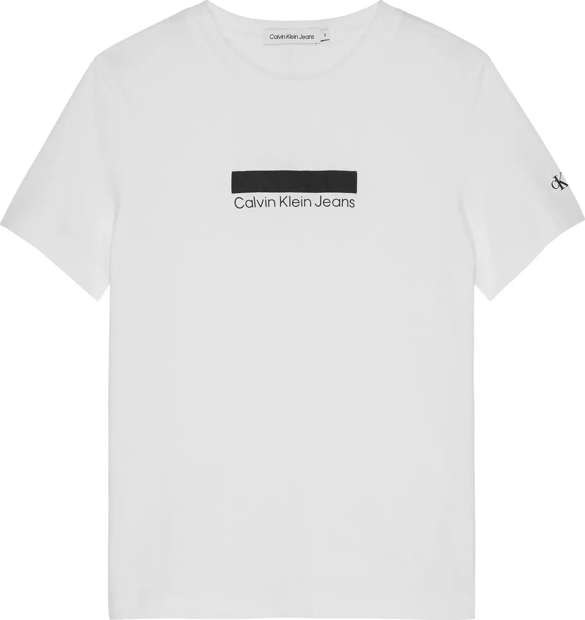 Calvin Klein SMALL BLOCK LOGO T-S Erkek Beyaz T-Shirt