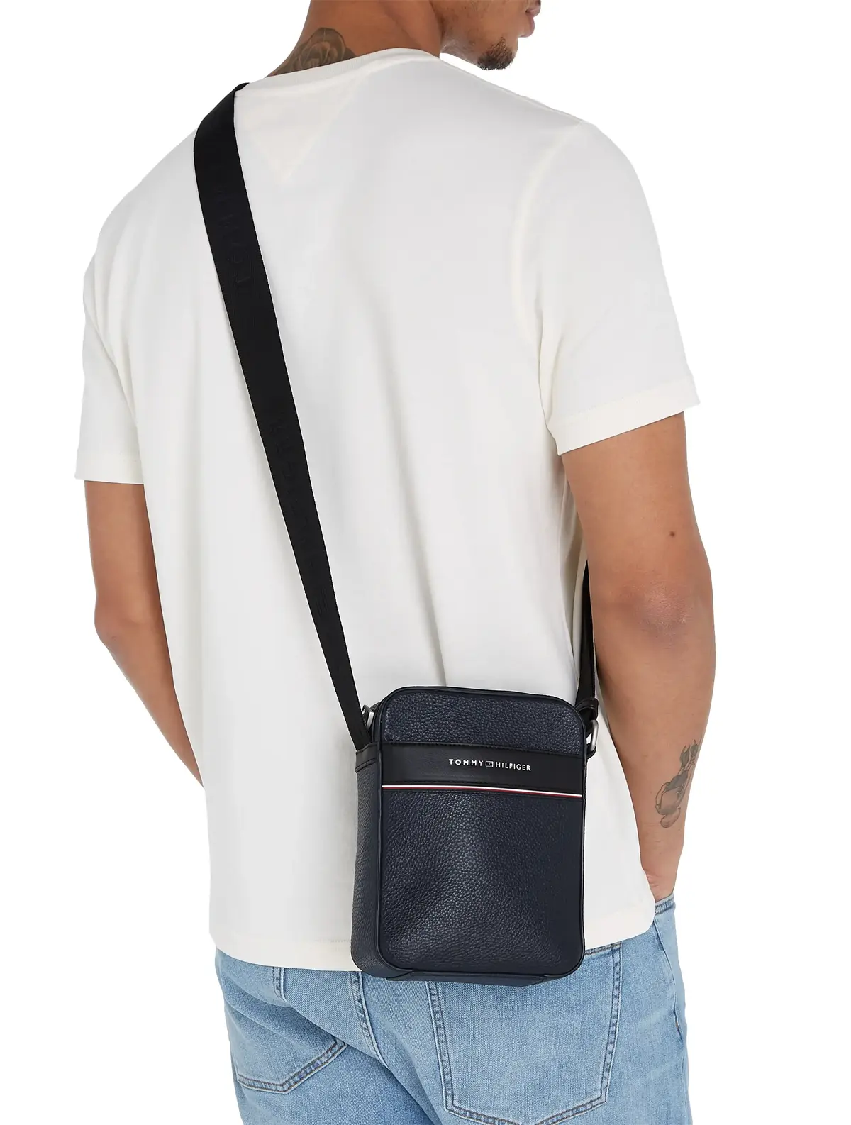 Tommy Hilfiger TH CORP MINI REPORTE, DW6 Siyah Erkek Çanta