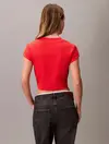 Calvin Klein A- MONOGRAM BABY TEE, TNC Kırmızı Kadın T-Shirt