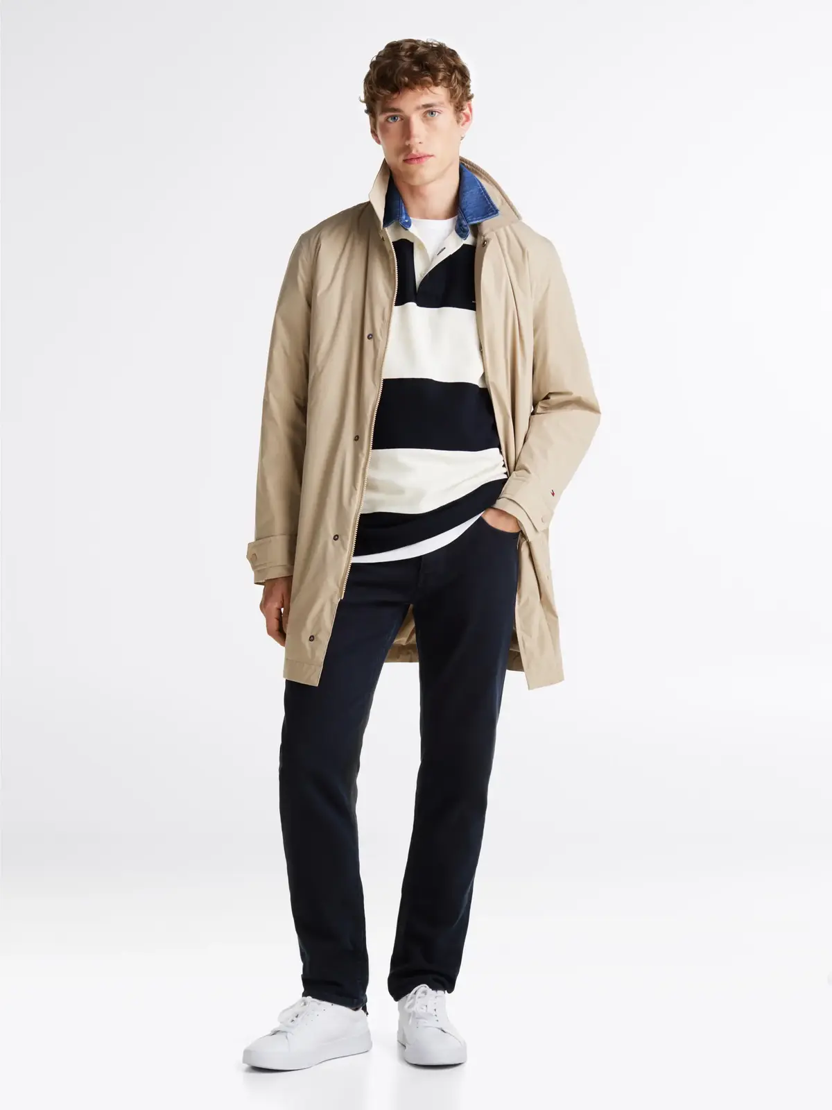 Tommy Hilfiger STRAIGHT DENTON PSTR, 1BR Siyah Erkek Jean Pantolon