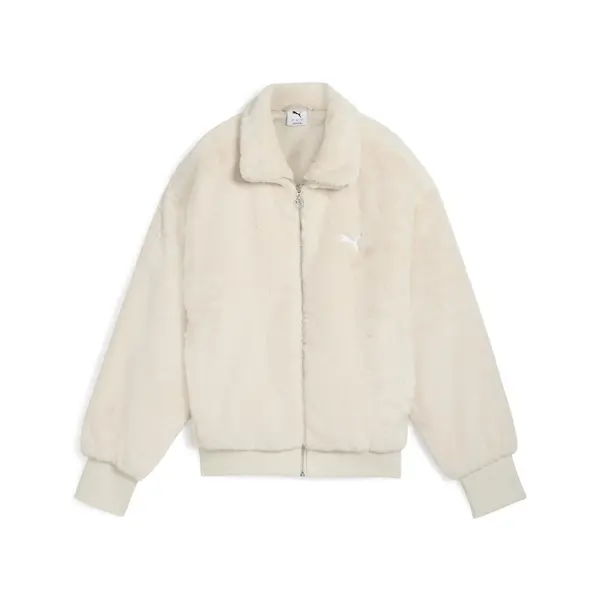 Puma Soft Fleece jacket Krem Kadın Mont