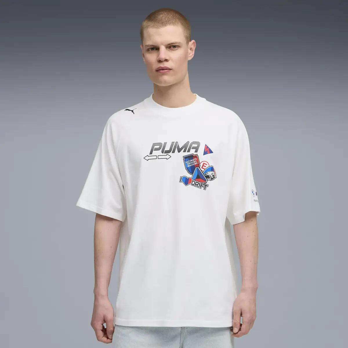 Puma BMW MMS STICKER TEE Beyaz Erkek T-Shirt