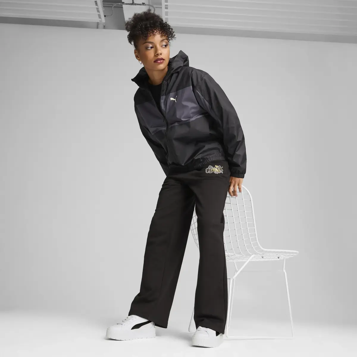 Puma Mesh lined Windbreaker Siyah Kadın Ceket