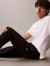 Calvin Klein PREMIUM TERRY MONOGRAM JOGGER Siyah Erkek Pantolon