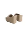 Calvin Klein WEDGE 70 SNDL CANV, PBO Bej Kadın Sandalet