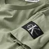 Calvin Klein BADGE RIB FITTED TOP Erkek Gri T-Shirt