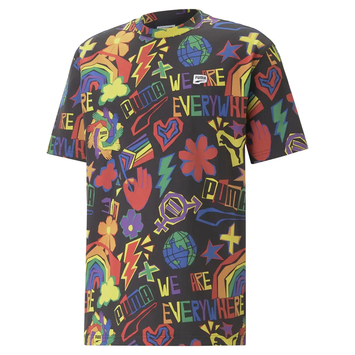 Puma DOWNTOWN PRIDE AOP Tee Erkek Siyah T-Shirt