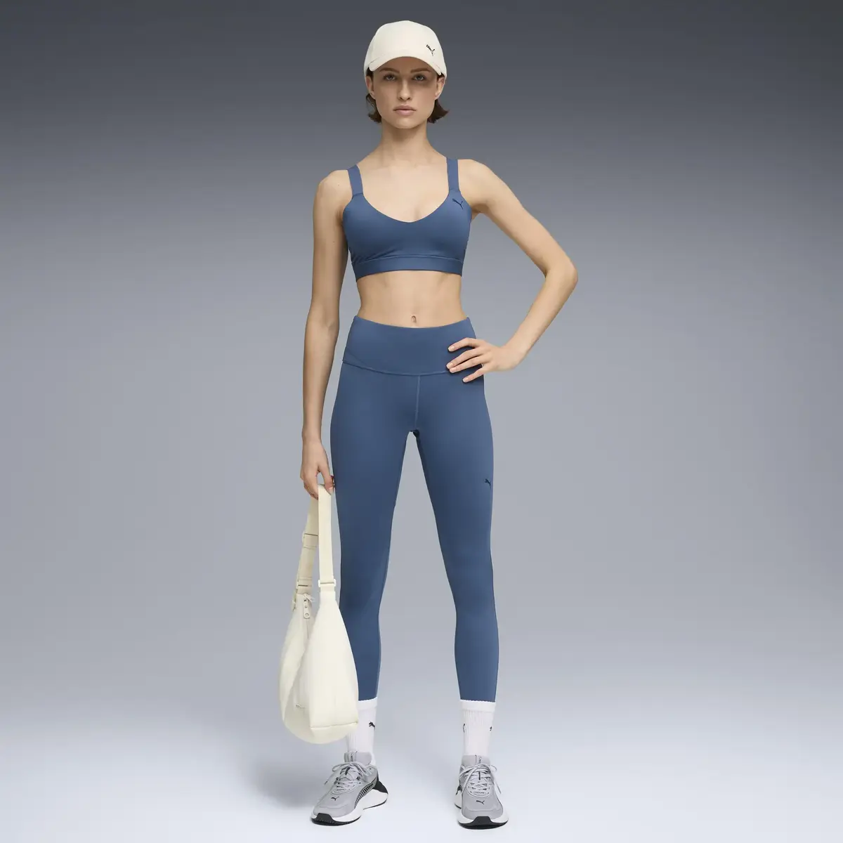 Puma PUMA SHAPE BRA - Low Mavi Kadın Sporcu Sütyeni