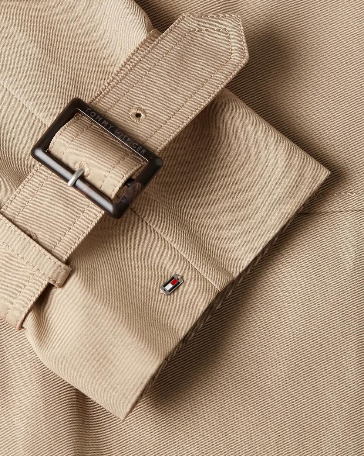 Tommy Hilfiger COTTON CROP TRENCH, AEG Bej Kadın Ceket