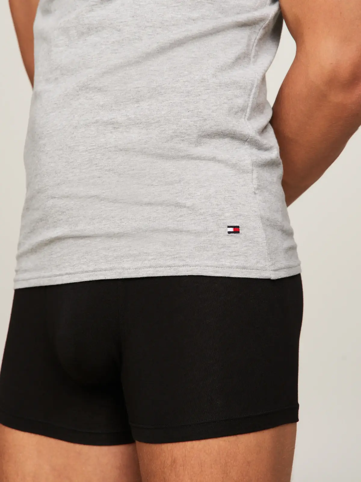 Tommy Hilfiger STRETCH VN TEE SS 3P Erkek Siyah T-Shirt