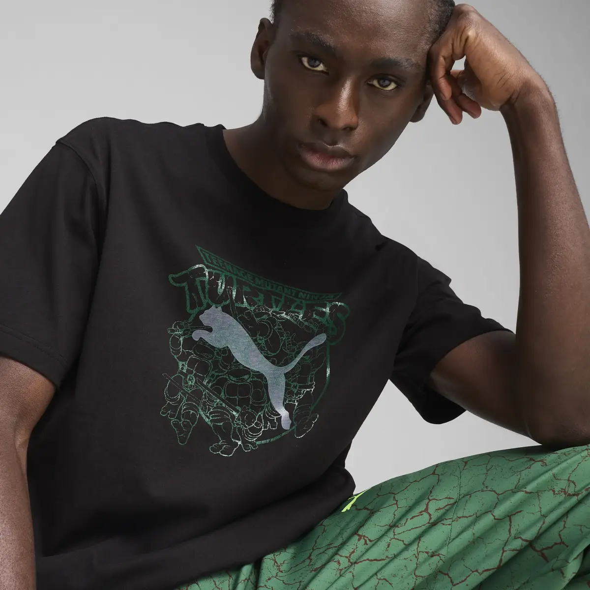 Puma X TMNT Graphic Tee Siyah Erkek T-Shirt & Polo