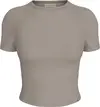 Calvin Klein MILANO SHORT SLEEVE, PAN Gri Kadın T-Shirt & Polo
