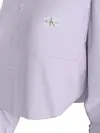 Calvin Klein WOVEN LABEL CROPPED Kadın Lila Gömlek