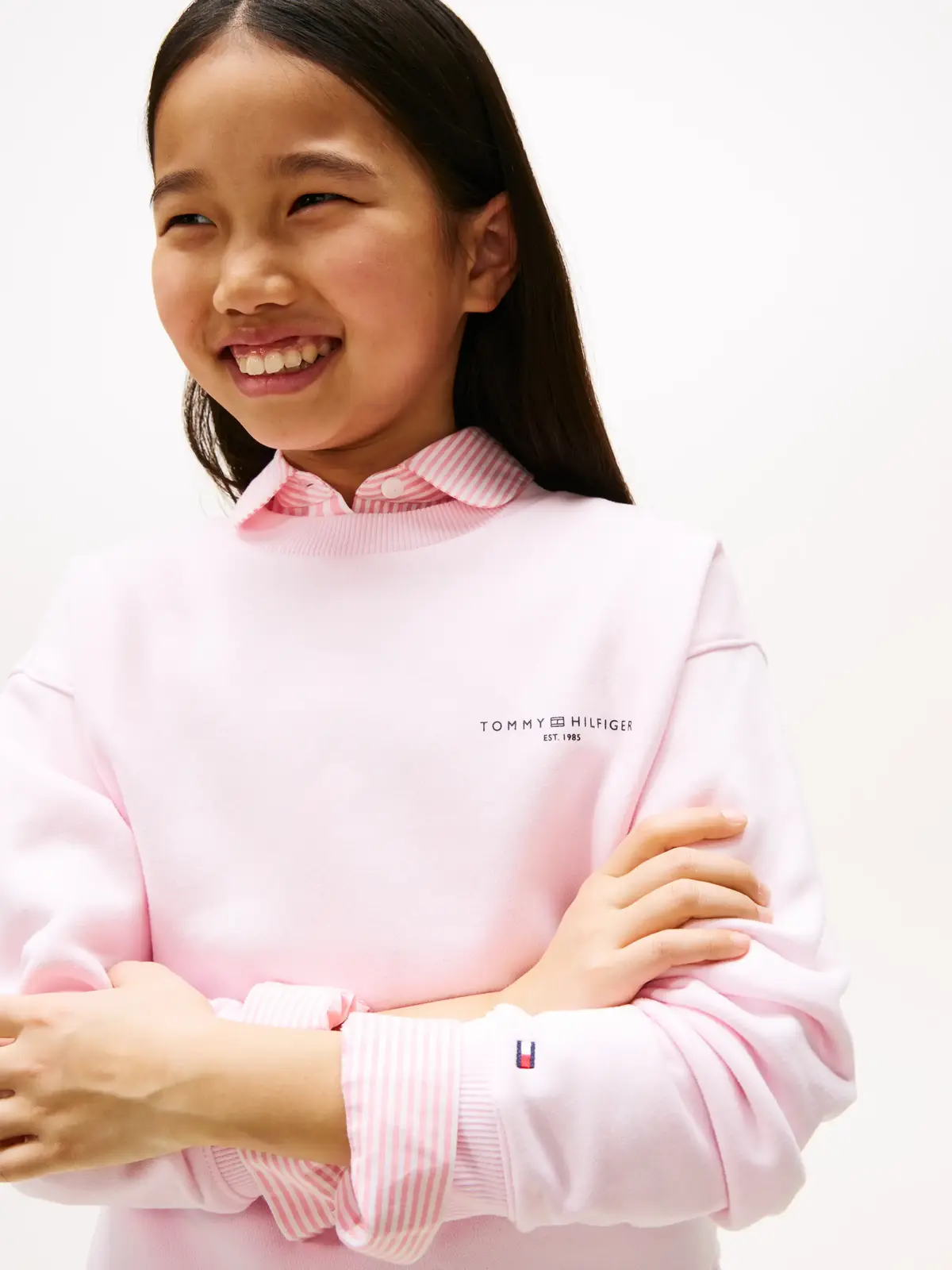 Tommy Hilfiger MINI CORP C-NECK SWE, TOG Pembe Erkek Sweatshirt