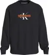 Calvin Klein MONOLOGO STENCIL CRE Erkek Siyah Sweatshirt