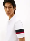Tommy Hilfiger RWB SLEEVE TAPE REG, YBR Beyaz Erkek Polo T-Shirt
