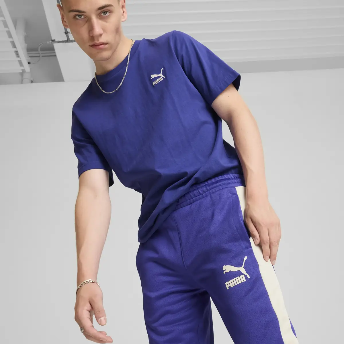 Puma T7 ICONIC Track Pants Mor Erkek Eşofman Altı