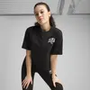 PUMA CLASS Relaxed Crop Tee Siyah Kadın Crop