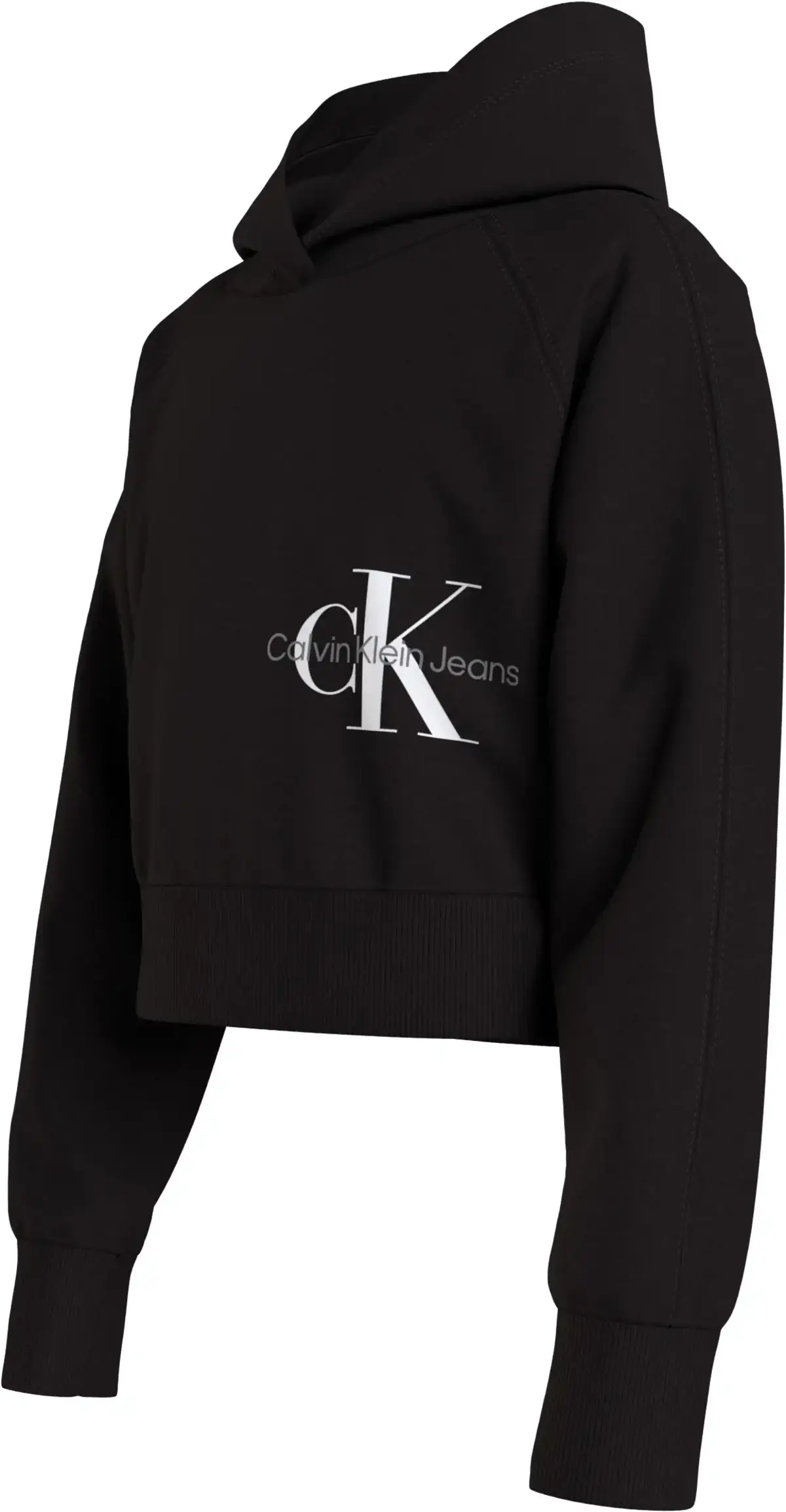 Calvin Klein MONOGRAM OFF PLACED Kadın Siyah Hoodie