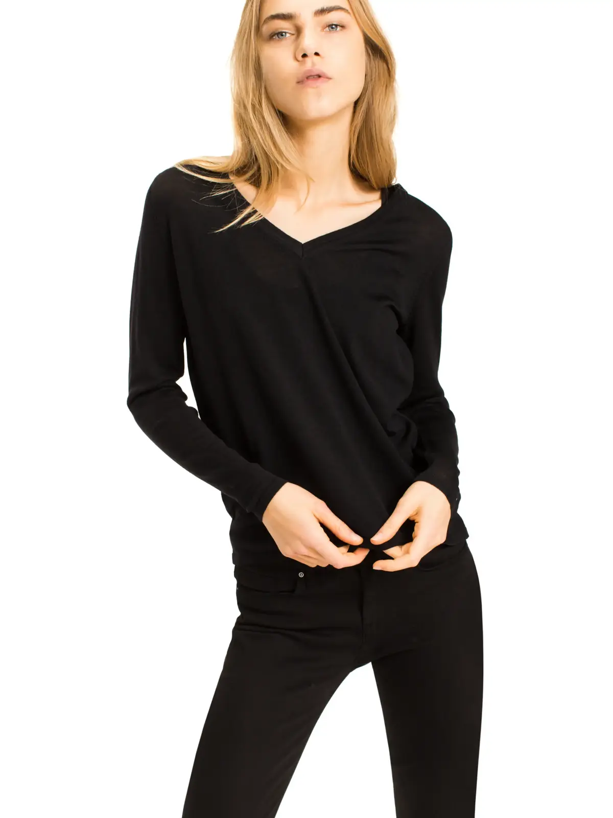 Tommy Hilfiger NEW GUVERA V-NK SWTR Kadın Gri Kazak