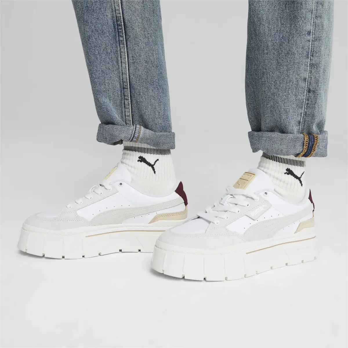 Puma Mayze Stack Luxe Wns Beyaz Kadın Günlük Spor Ayakkabı