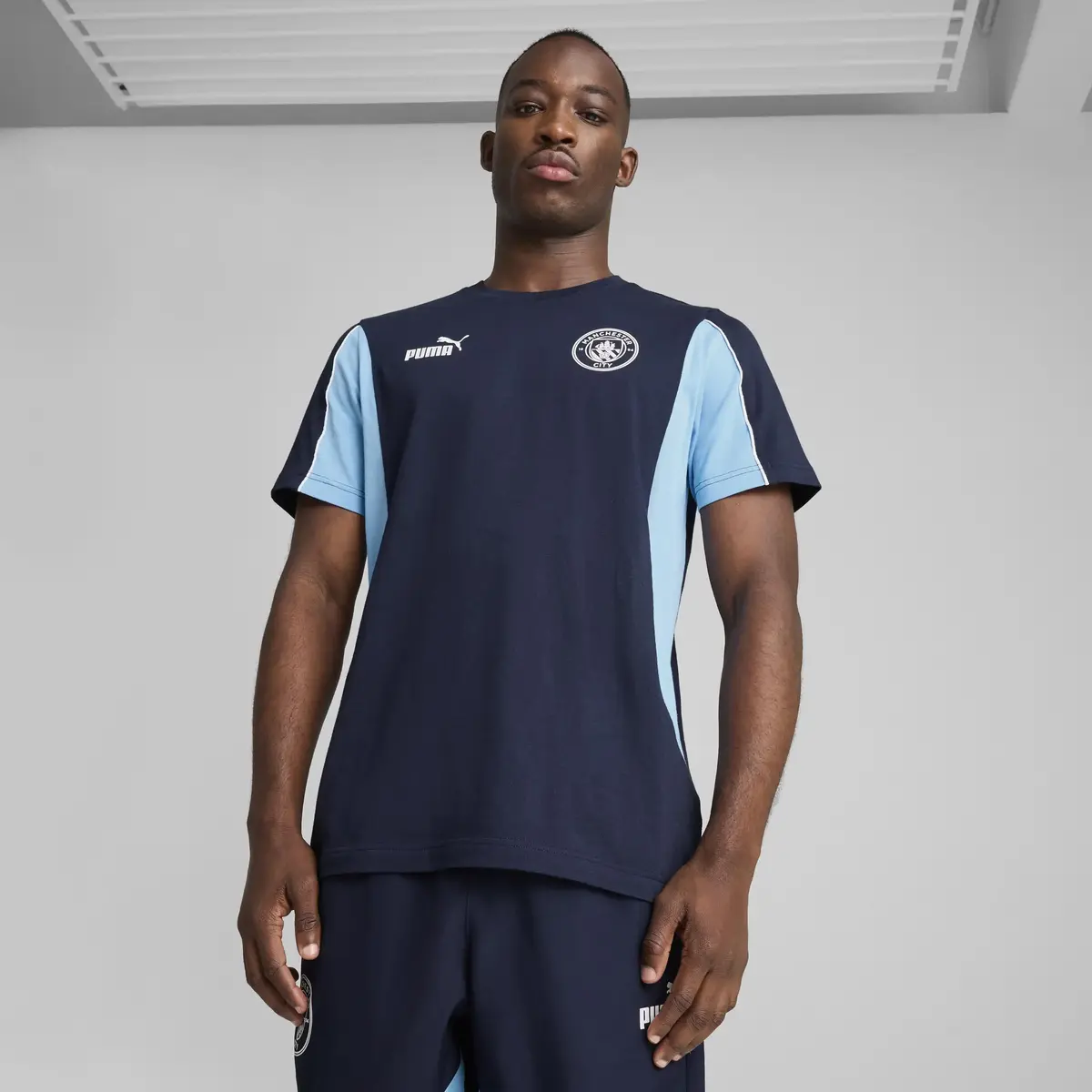 Puma MCFC ftblARCHIVE Tee Mavi Erkek T-Shirt