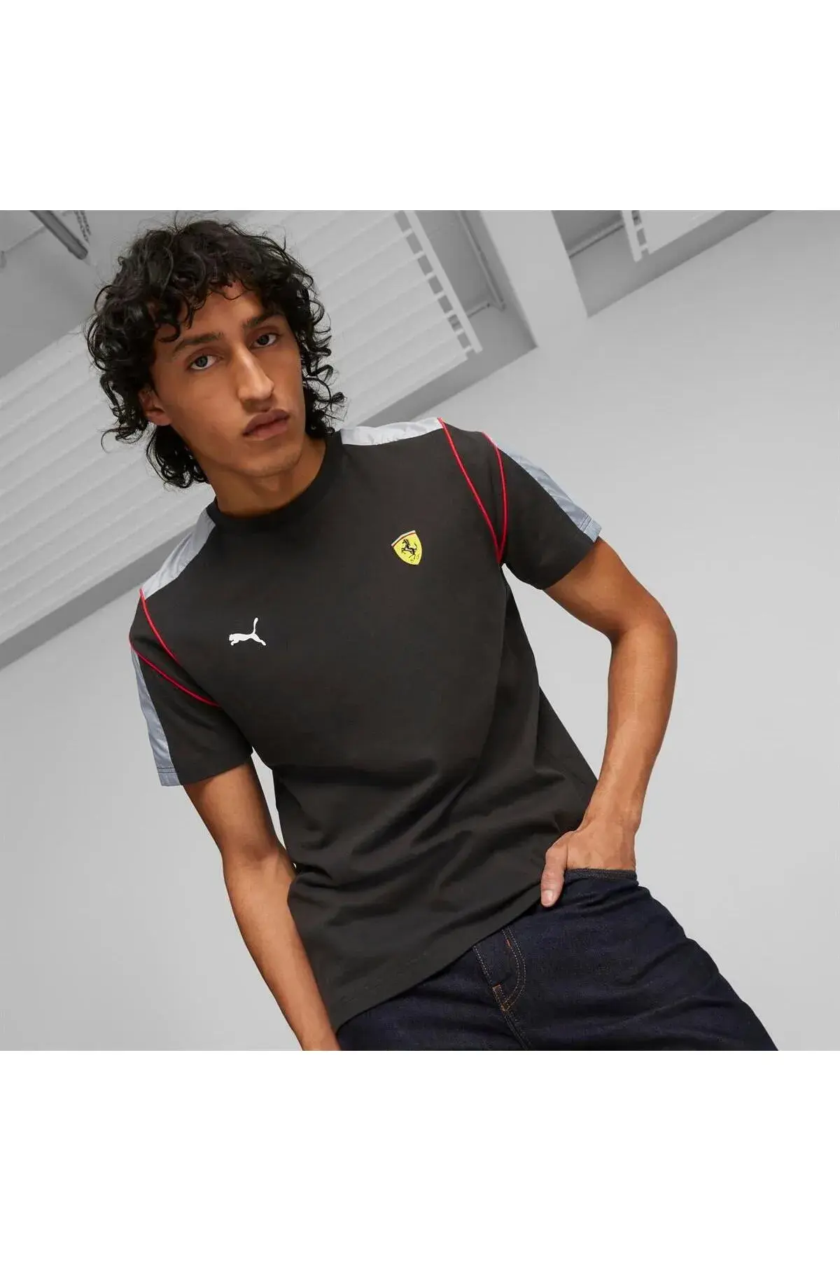 Puma Ferrari Race MT7 Tee Siyah Erkek T-Shirt