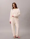 Calvin Klein Quilted Fleece Lounge Bej Kadın Eşofman Altı