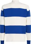 Tommy Hilfiger BLOCKING RUGBY SHIRT Erkek Mavi Polo Sweatshirt