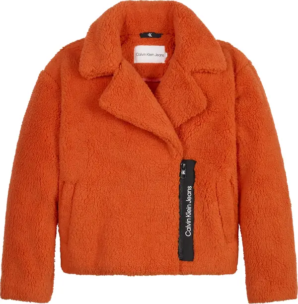 Calvin Klein SHORT TEDDY JACKET Kadın Turuncu Mont