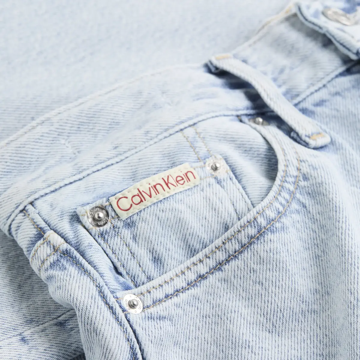 Calvin Klein HIGH RISE STRAIGHT Kadın Mavi Kot Pantolon